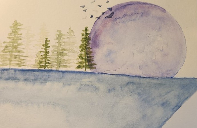 Hannah Welch's watercolor painting